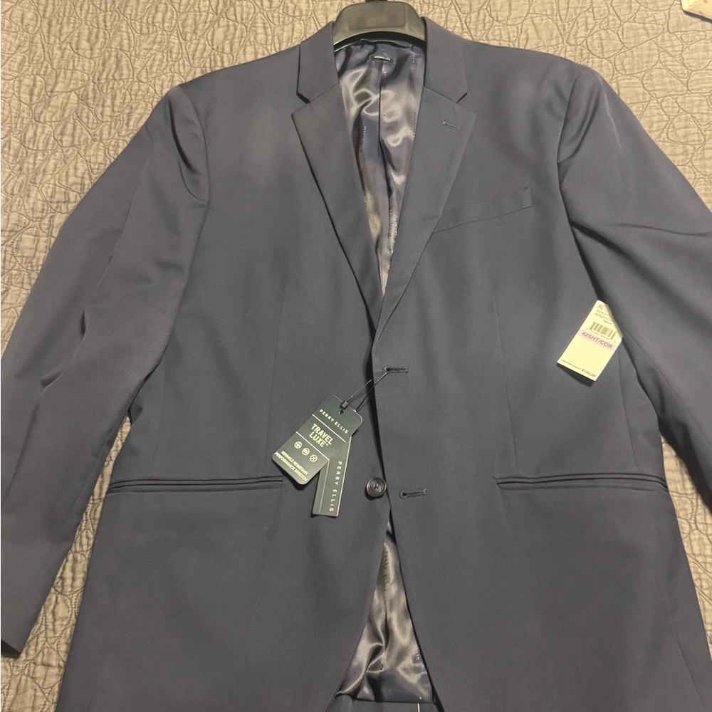 Perry Ellis Men's Navy Suit Jacket new